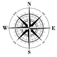 the symbols presented on a map also called the legend Compass Rose a symbol that points out