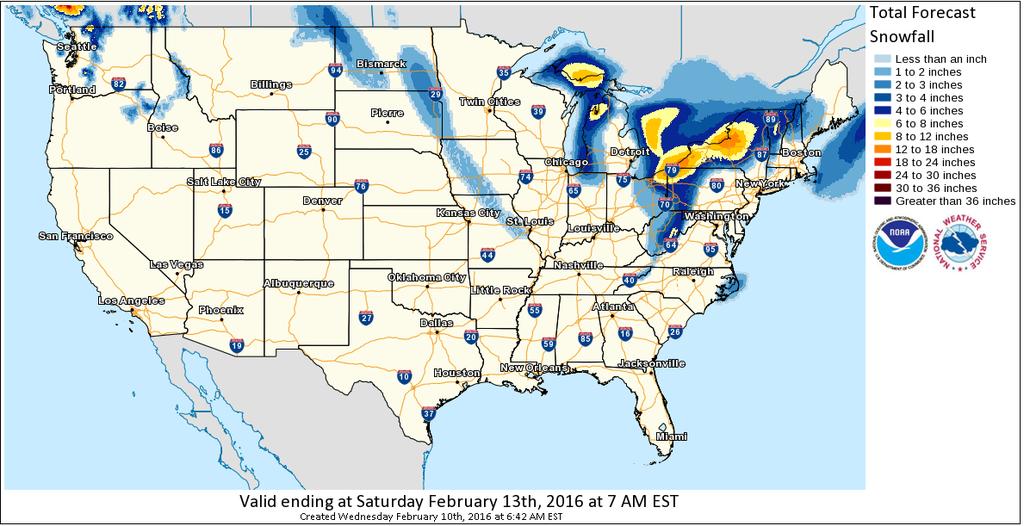 Total Forecast Snowfall http://w2.weather.