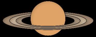 Saturn is most known for having rings of rocks, ice, and dust circling it.
