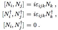 Crucial observation: The Lie algebra of the Lorentz group splits into two different SU(2) Lie algebras that are related by hermitian conjugation!