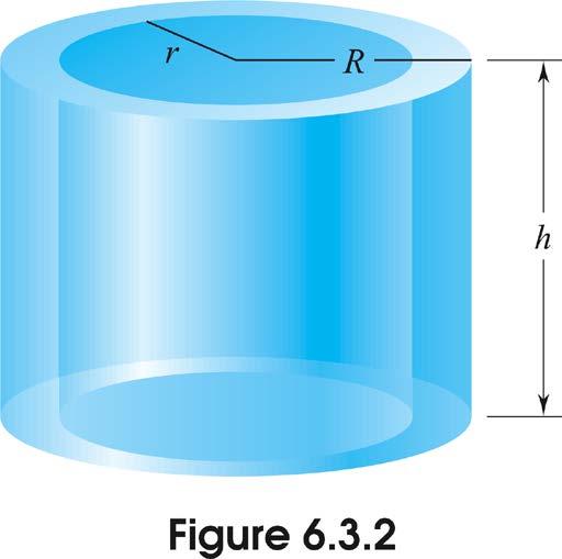 Volume by the Shell Method To describe the shell method of calculating volumes, we begin with a solid cylinder of radius R and height h, and from it we cut out a