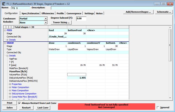 Moving to the Spec/Estimates tab you will notice that the specs entered in the Configuration tab have