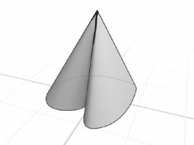 elliptic cone (2/2) (see above) elliptic cylinder circular cylinder cylinder surface (3/4) (see above) elliptic paraboloid (2/2) (see above) parabolic cylinder (2/2) (see above) hyperbolic cylinder