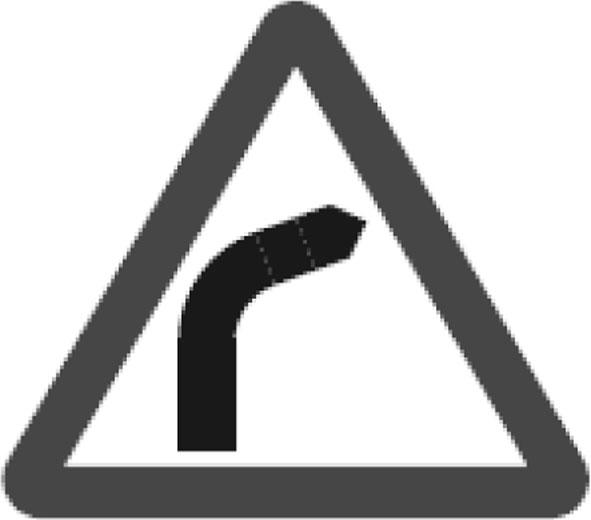 The shape of other road signs may be modelled by triangles or