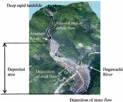 PREDICTION OF RUN-OUT PROCESS FOR A DEBRIS FLOW TRIGGERED BY A DEEP RAPID LANDSLIDE Fig. 3 Location of our study site Fig.
