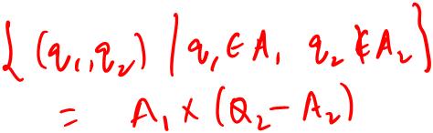 Set Difference Theorem M, M 2 DFAs. There is a DFA M such that L(M) = L(M ) \ L(M 2 ). Exercise: Prove the above using two methods.