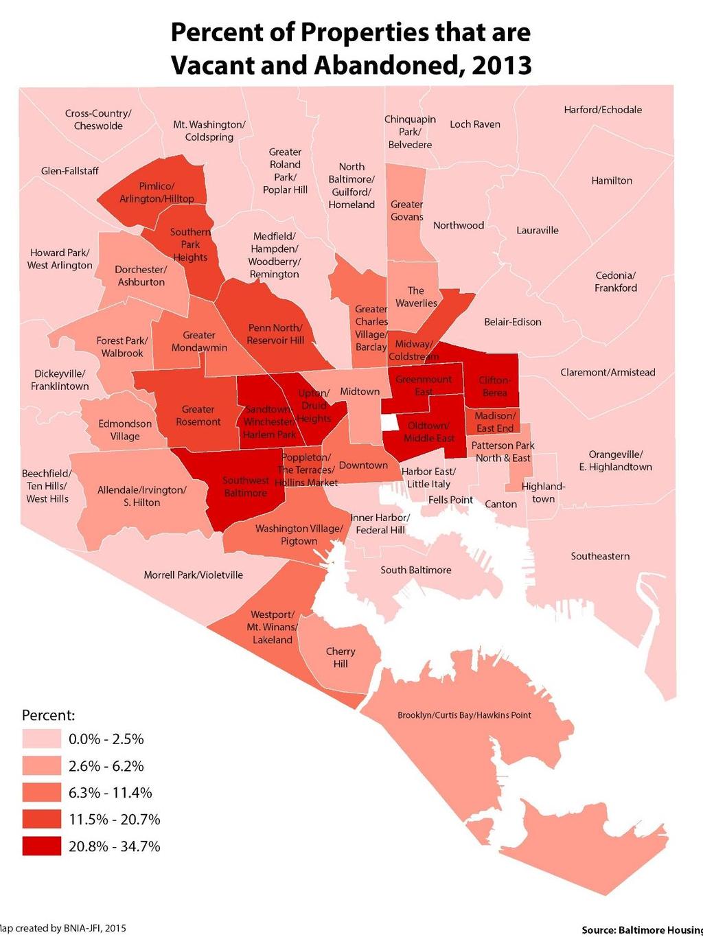 Vacant & Abandoned Housing 8% of City residential properties have
