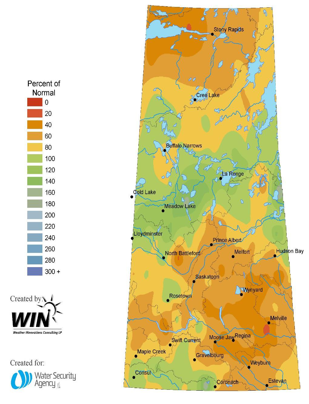 Fall Conditions Southern and central portions of Saskatchewan received below average rainfall in the spring and summer 2018.