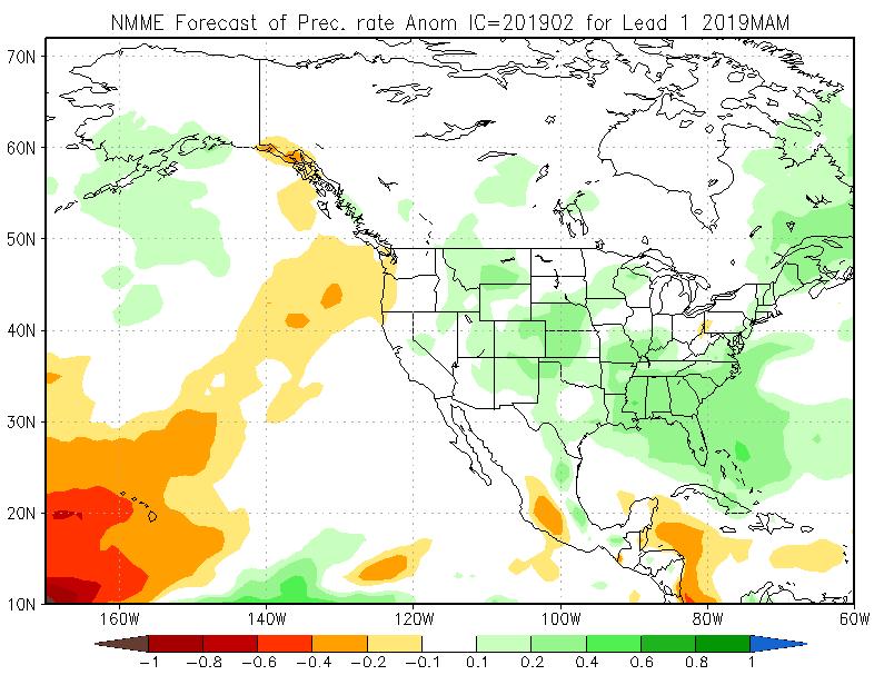 Long Range Forecasts Most long range forecast models are forecasting normal precipitation over the next three months, March 1 to May 31, with some expecting above normal precipitation over parts of