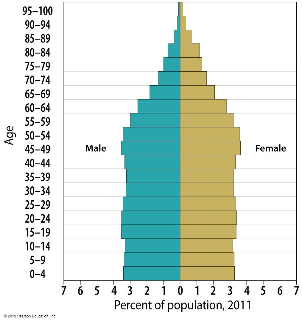 demographic pattern of age young and old. Total fertility rate is defined as the average number of children born to women at all levels of society.