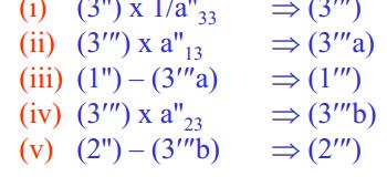 c) Change the value of a''33 to 1 and eliminate the other