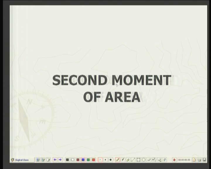 (Refer Slide Time: 20:09 min) Now, so far, we have discussed the first moments of the area and from that, we determine the centroid of the area and then came