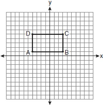 130 Find an equation of the line passing through the point (5,4) and parallel to the line whose equation is 2x + y = 3. 131 On the set of axes below, Geoff drew rectangle ABCD.
