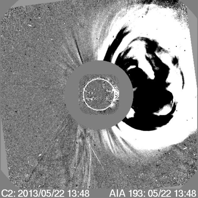 the solar limb, Halo CME with projected speed of about 1500 km/s, Direction of the CME