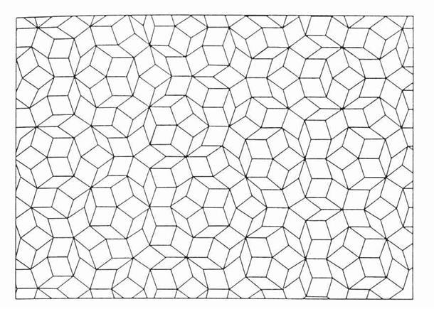 Figure 19 A quasicrystal tiling in two dimensions, after the work of Penrose.