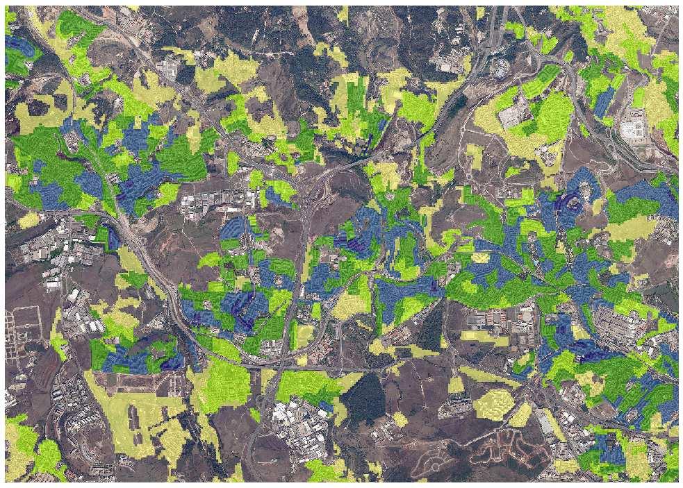 POPULATION LIVING IN UA A Spatial Resolution 100m 25m Disaggregation Summarize of Population at municipality level >source zones< to Pixel >target zones< of B Agglomerations