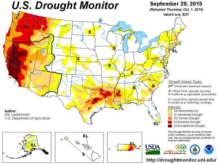 Drought Update The state of Colorado remains drought free but there are abnormally dry