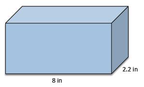 1) What is the volume of the rectangular prism shown below?