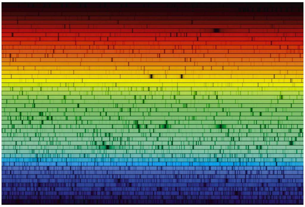 4.1 Spectral Lines Solar Spectrum is not continuous It is interrupted by a large number of narrow dark lines.