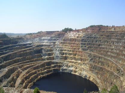 Atalya Cu-Zn-Pb mine, Iberian Pyrite Belt, Spain.