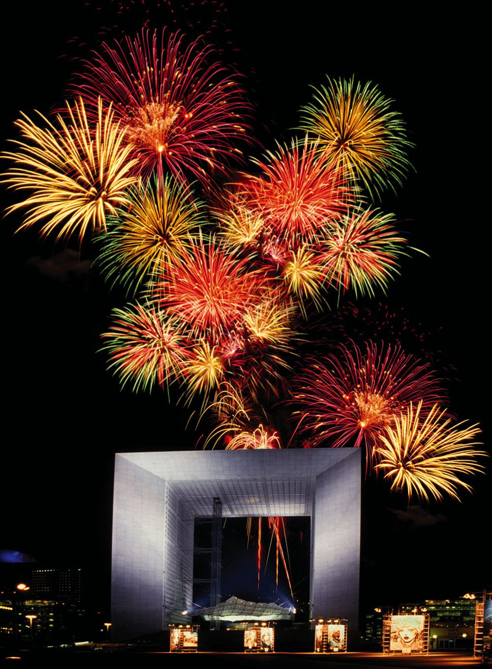 Colors of Fireworks from atomic emission red from Sr