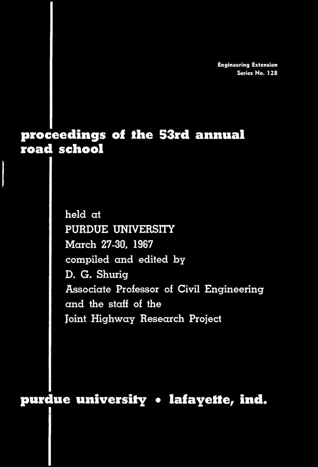 UNIVERSITY March 27-30, 1967 compiled and edited by D. G.