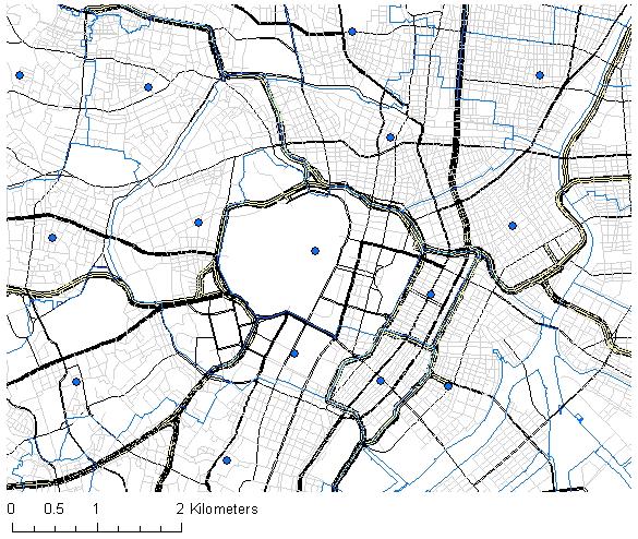 National highway Urban highway National road Major local road Prefecture road Other road Basic planning zone Centroids Figure 3.