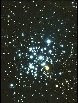 gravitationally bound, meaning they will exist as collection orbiting each other forever. When a cluster is young, the brightest members are O, B and A stars.