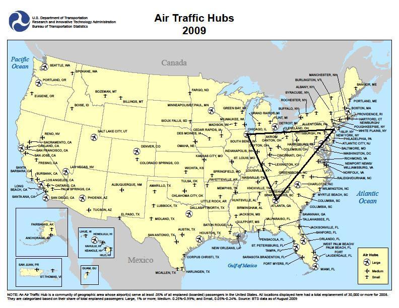 OEP 35 airports are commercial US airports with significant activity >70% of passengers move