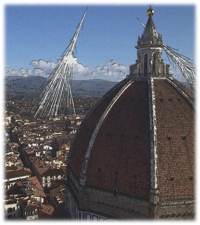 View of Duomo di Firenze Clock Tower in San Casciano V.P.
