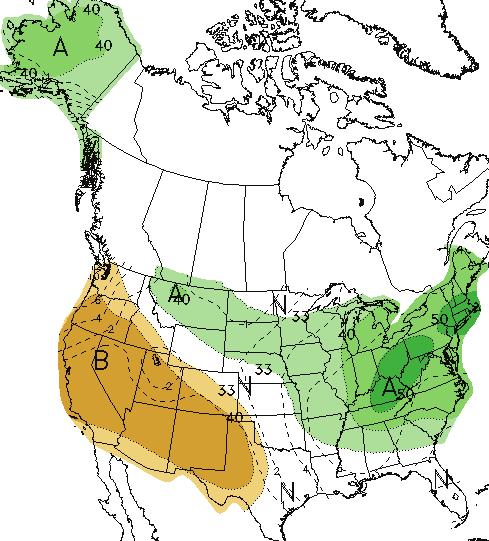 Below normal for the Western Plains all the way to the PNW with a virtual end to the Western rainy season absent a late April storm. Recommendation.