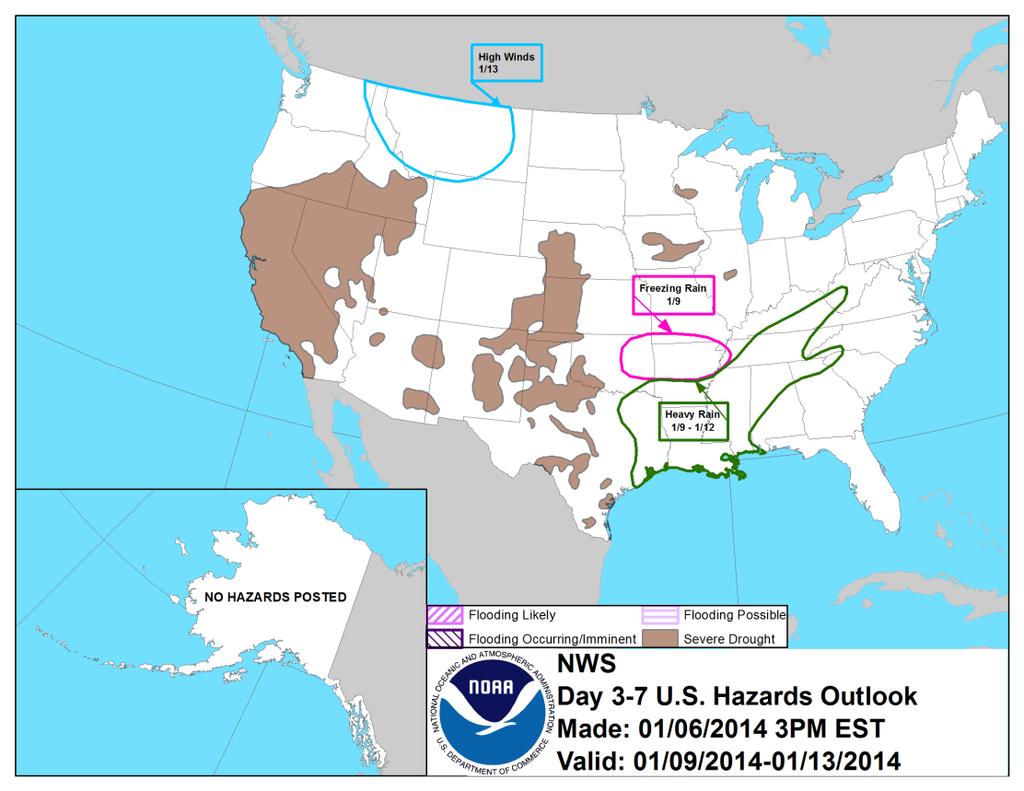 Hazard Outlook: January 9 13 http://www.cpc.ncep.