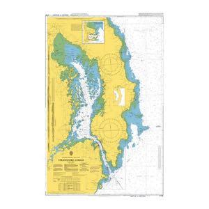 In addition to detailing the water depth and the charted position of high- and low-water at the shoreline, Admiralty Charts also provide mariners with information on substrate type (the type of