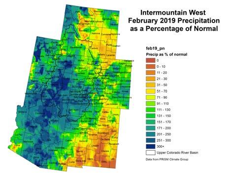 NIDIS Intermountain West Drought Early Warning System March 26, 2019 The images above use daily precipitation statistics from NWS COOP, CoCoRaHS, and CoAgMet stations.
