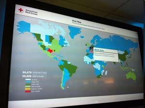 screen in the Red Cross' new