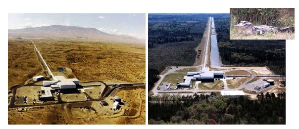 Initial LIGO detectors LIGO project (USA) 2 detectors of 4km arm length + 1 detector of 2km arm