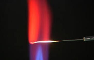 (c) The student carries out a flame test on the filtrate he obtains and observes a brick-red colour. (i) Identify the ion responsible for this colour.