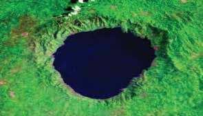 filled with water, creating Ghana s only natural lake. -Lake Bosumtwi crater is 10.5 kilometers across.