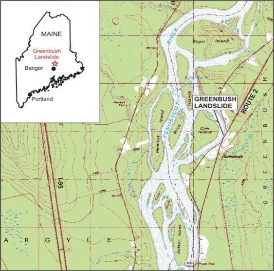 Map by USGS Aerial photo from Introduction On June 30, 2006 a landslide occurred along the banks of the Penobscot River in Greenbush, Maine.