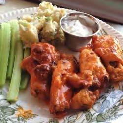 Recipe By: David M. Baked Buffalo Wings "These easy to make hot wings are crispy without being fried. Wings are always yummy to snack on.