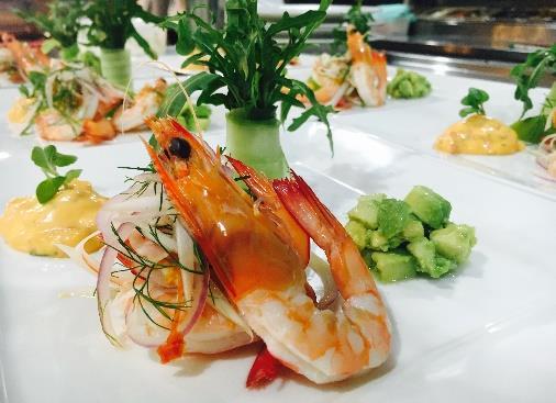 A la carte Menu Min 20 guests Inclusive of a glass of house wine, pot of tap beer or soft drink Choose 2 items from each course to be served by alternate drop ENTRÉE Mooloolaba king prawns, avocado,