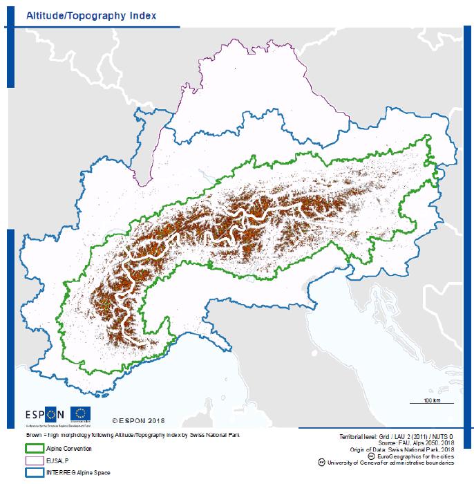 The ESPON project Alps 2050 Main objectives: A territorial vision and common spatial perspectives for the Alpine area until 2050.