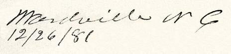 Ward 5 Jan 1875 Discontinued 22 Jan 1883 Mail to Belvidere, Perquimans County Manuscript 26 Dec 1881