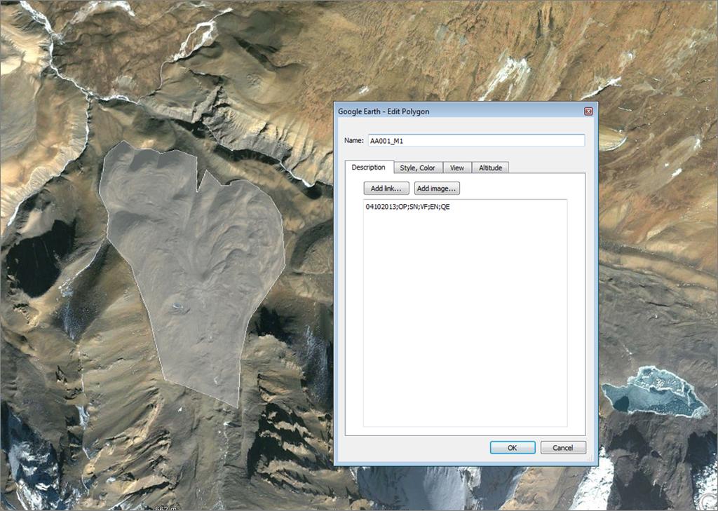 Rock glacier mapping Map and