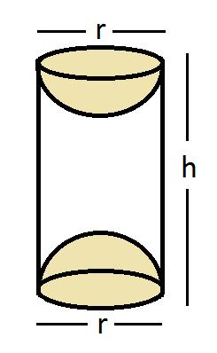 Let r be the radius of the base of the cylinder and h be its height.