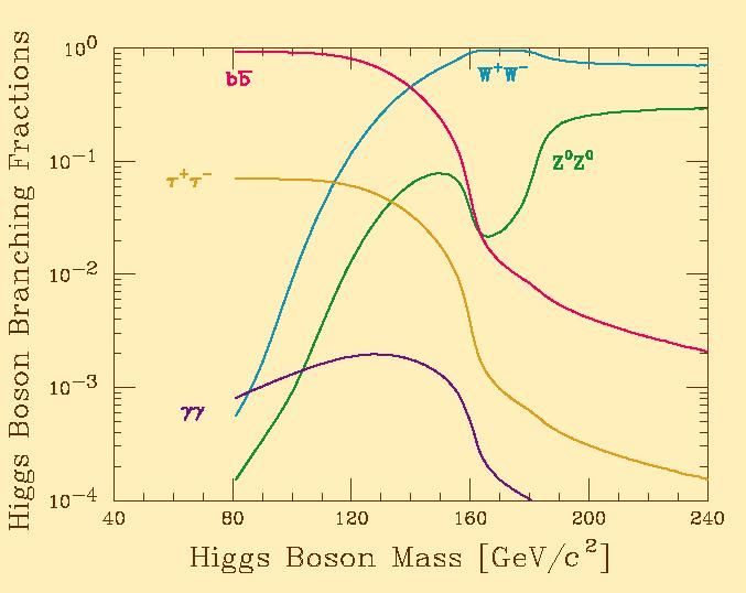 What does Standard Model Higgs decay to?