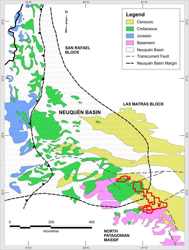 Amarillo Grande Regional Setting Uranium-vanadium mineralization hosted