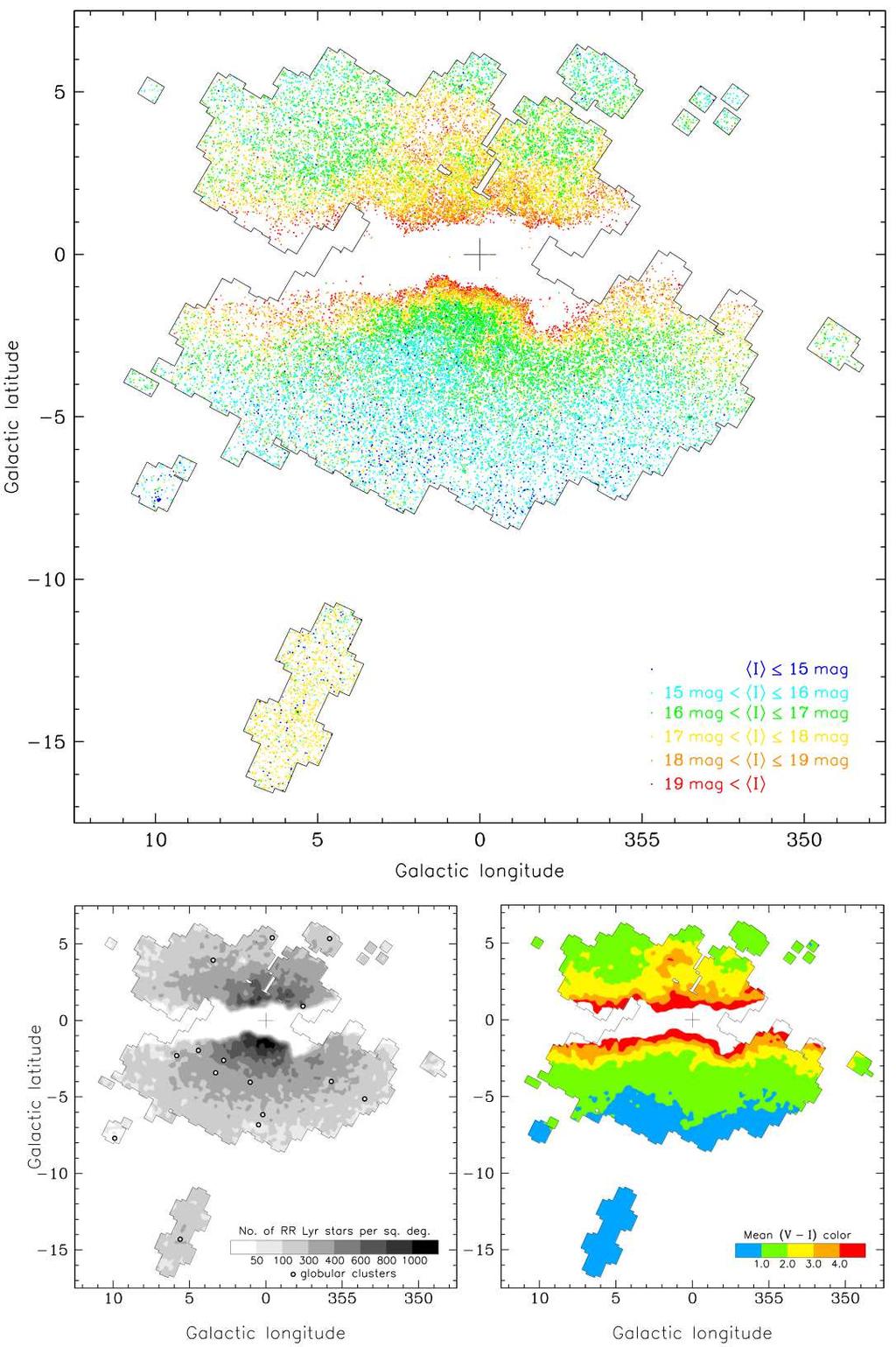 8 A. A. Fig. 2. Spatial distribution of RR Lyr stars in the OGLE fields toward the Galactic bulge.