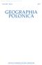 GEOGRAPHIA POLONICA. Volume 86 Issue INSTITUTE OF GEOGRAPHY AND SPATIAL ORGANIZATION POLISH ACADEMY OF SCIENCES