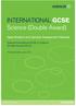 Specification and Sample Assessment Material. Edexcel International GCSE in Science (Double Award) (4SC0)